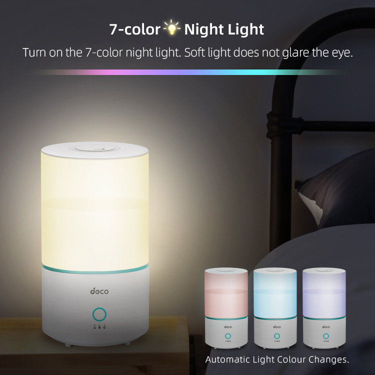 7 color led night light basic cool mist humidifier essential oil use aroma humidifier 3 liter top fill