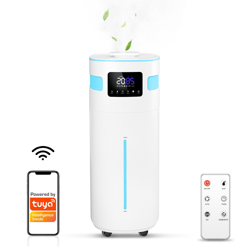 Top fill WIFI smart 20L large ultrasonic uv essentia with cool warm  mist for office house hotel big air industrial humidifier