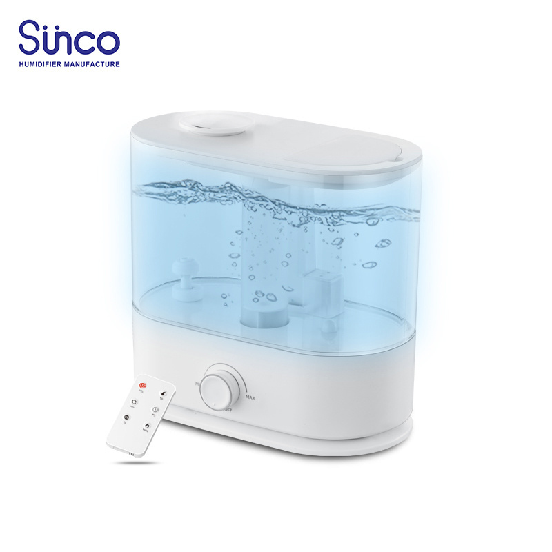 portable 4L knob control classic ultrasonic humidifier led light cool mist humidifiers for bedroom