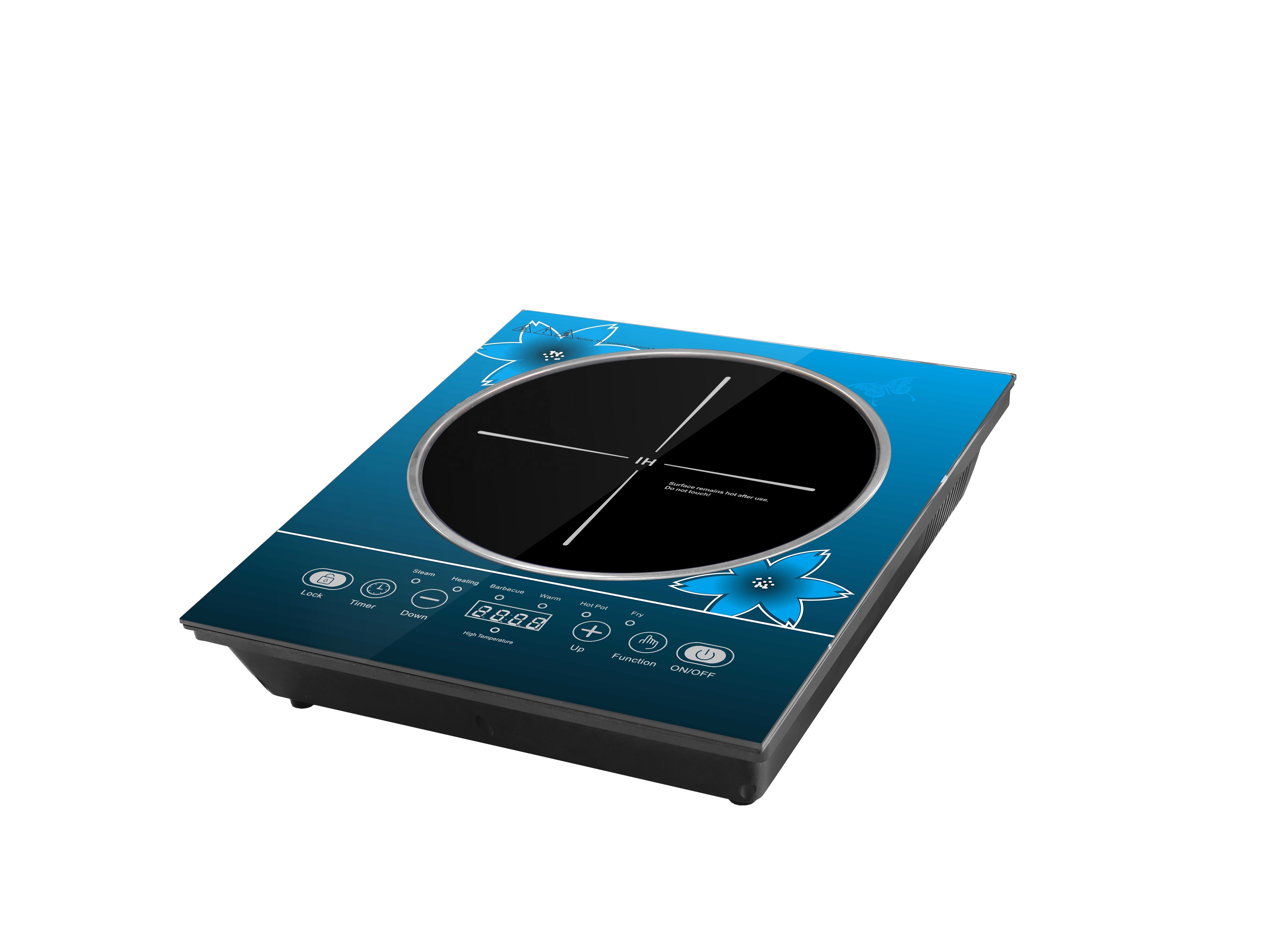 Black Polish Glass Ceramic Cooker 2000W high light portable infrared cooker household hot plate