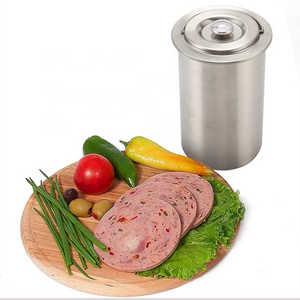 Bacon Meat Boiler Pot Kitchen Cooking Pressure Lunch Sandwich Bacon Meat Ham Maker Stainless Steel Meat Press with Thermometer