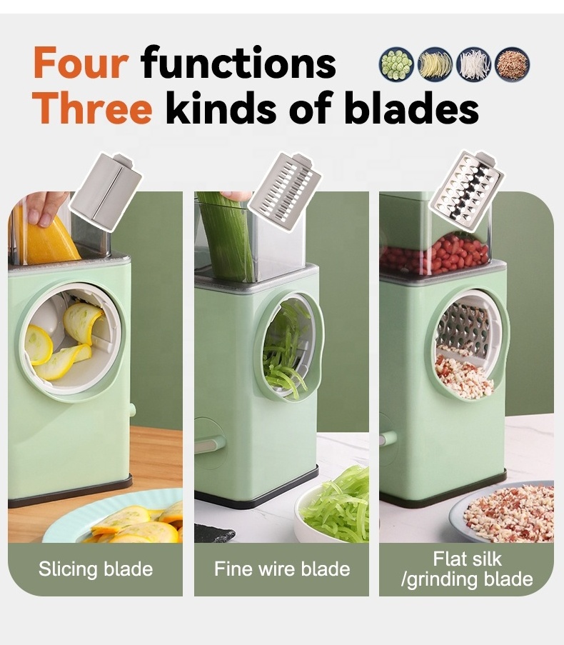 Stainless steel blade kitchen food potato hand heald multi multifunction grater mandoline slicer chopper vegetables cutter