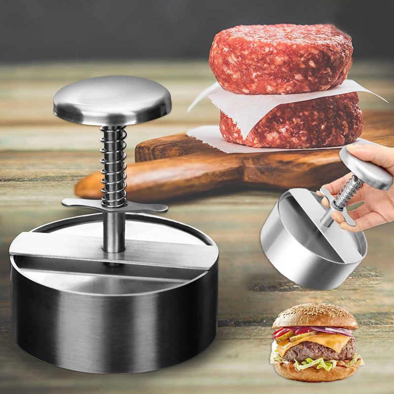 304 stainless steel meat press home kitchen round mold hamburger smash patty meat food grade burger meat press