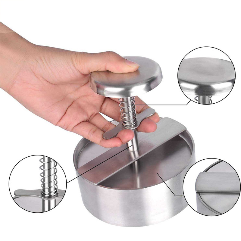 304 stainless steel meat press home kitchen round mold hamburger smash patty meat food grade burger meat press