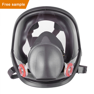 Full face anti gas mask with double filters gas mask respirator