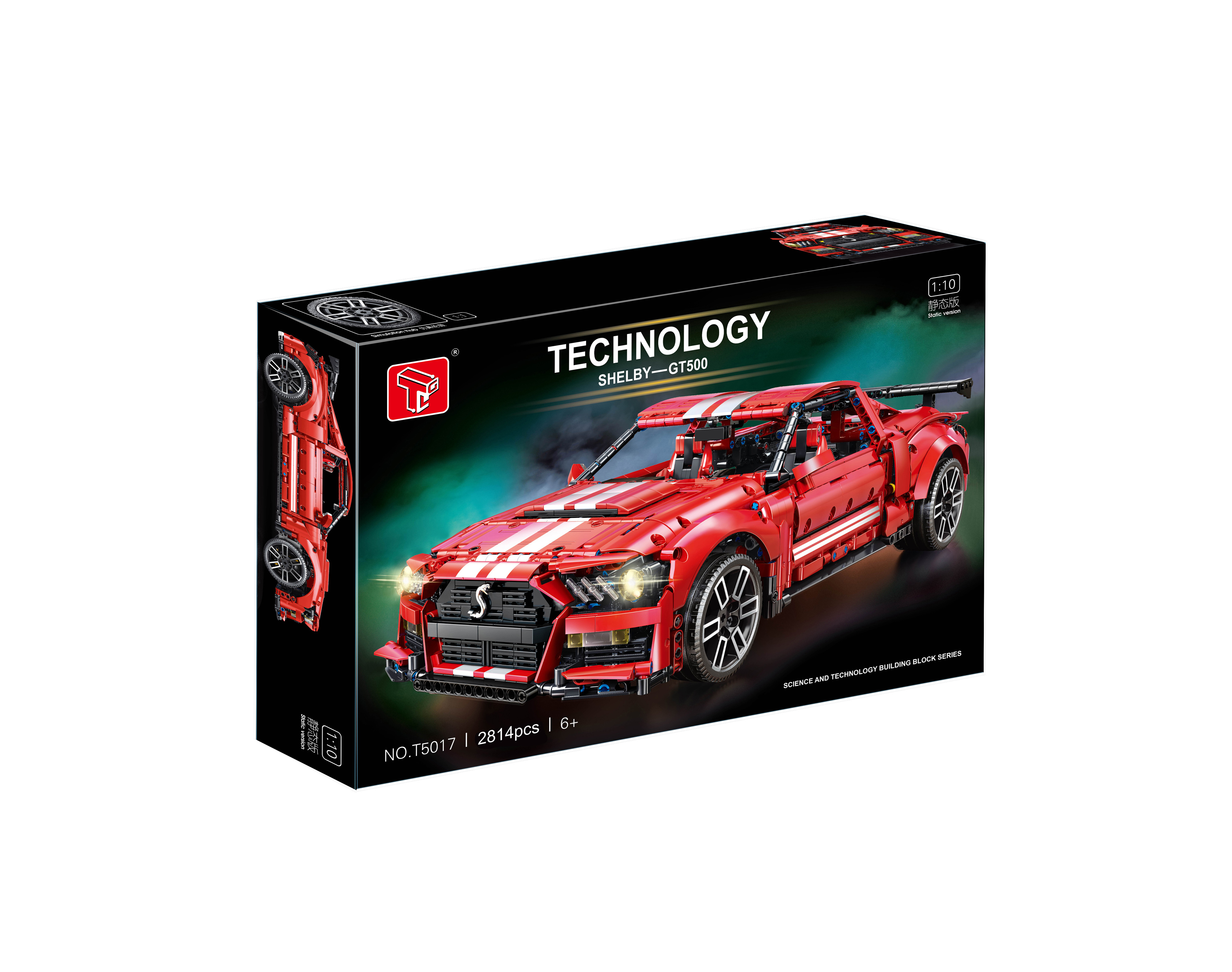 Ford Must ang Shelby GT500 Super Racing Car Model Building Blocks Bricks Technical Set Furious Toys Gifts