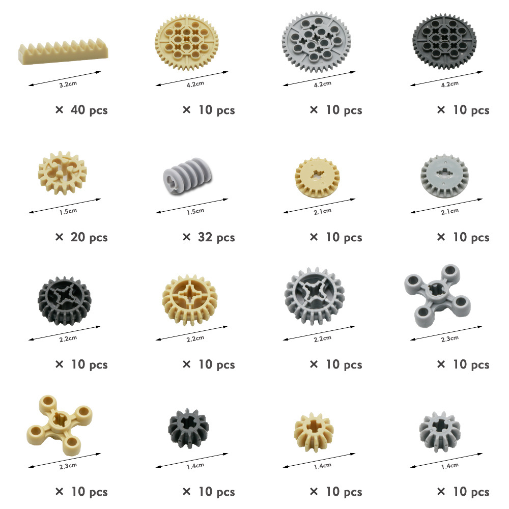 Wholesale Technic Gear Set 650Pcs Vehicle Wheel Assembles Particles Compatible MOC Building Blocks Model DIY Kits