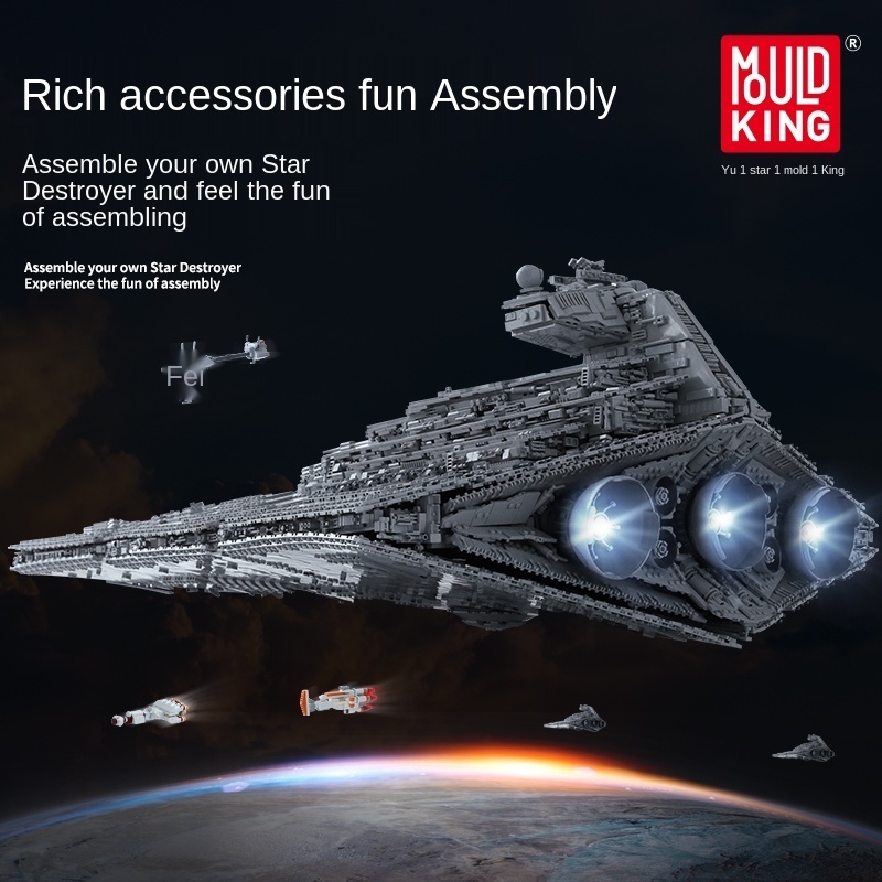 Mould king 13135 Imperial Star Destroyer Toys Plastic wars Technic Construction Educational Building Blocks Toy Set for kids