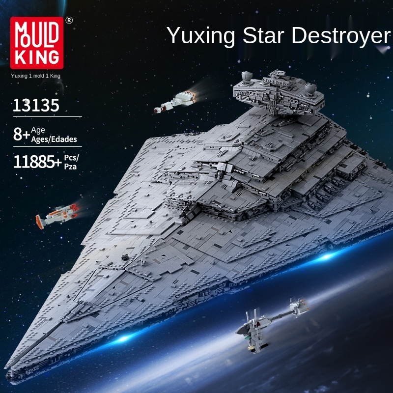 Mould king 13135 Imperial Star Destroyer Toys Plastic wars Technic Construction Educational Building Blocks Toy Set for kids