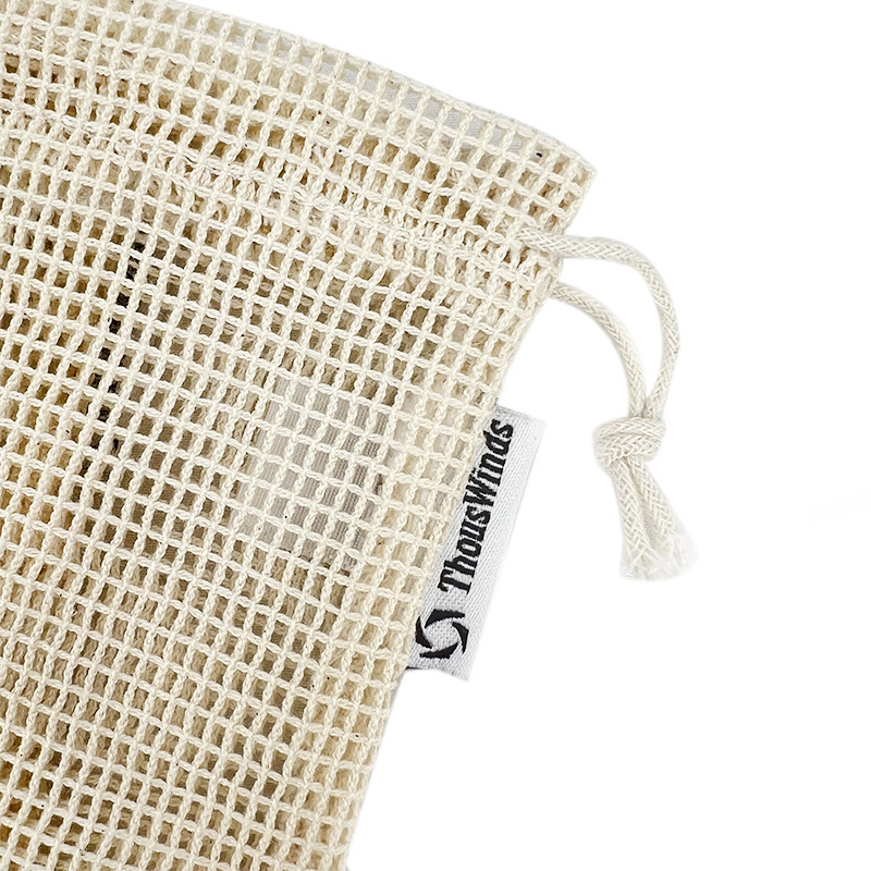 Eco friendly net drawstring cotton mesh product dust bag pouch for soap, makeup remover pads, bowl, bottle packaging