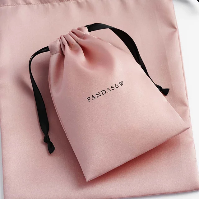 Promotion Custom  Bundle Pocket Hair Dryer Beauty Machine Silk Storage Satin Drawstring Bag