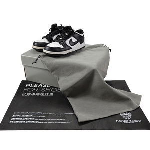 Custom logo suede shoe drawstring dust storage bags for travel