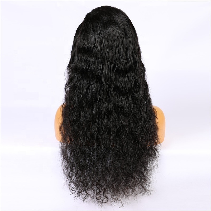 Fast delivery Natural color Mongolian human hair full lace wigs