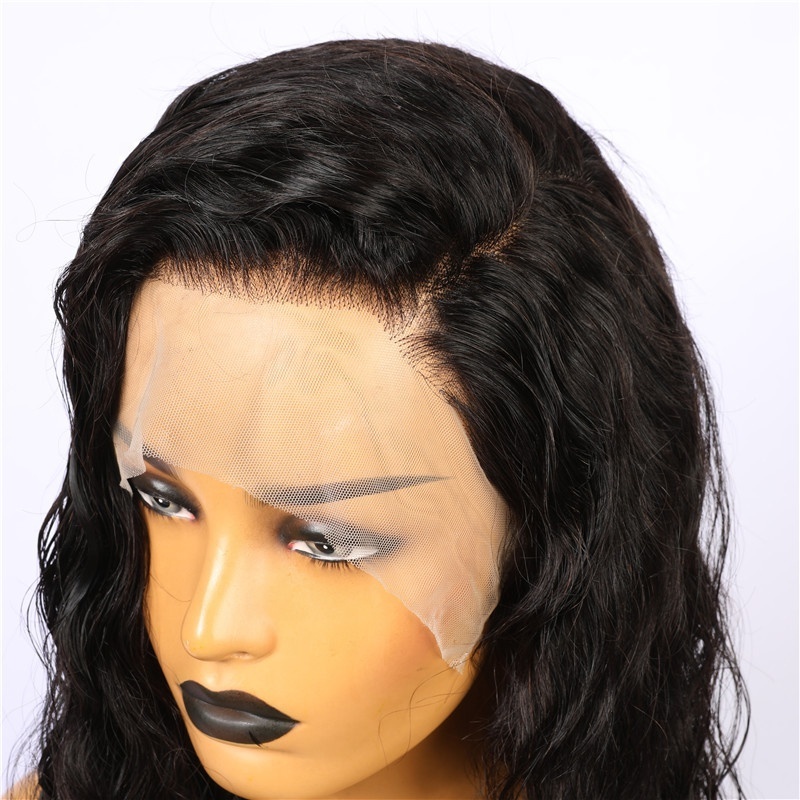 Fast delivery Natural color Mongolian human hair full lace wigs