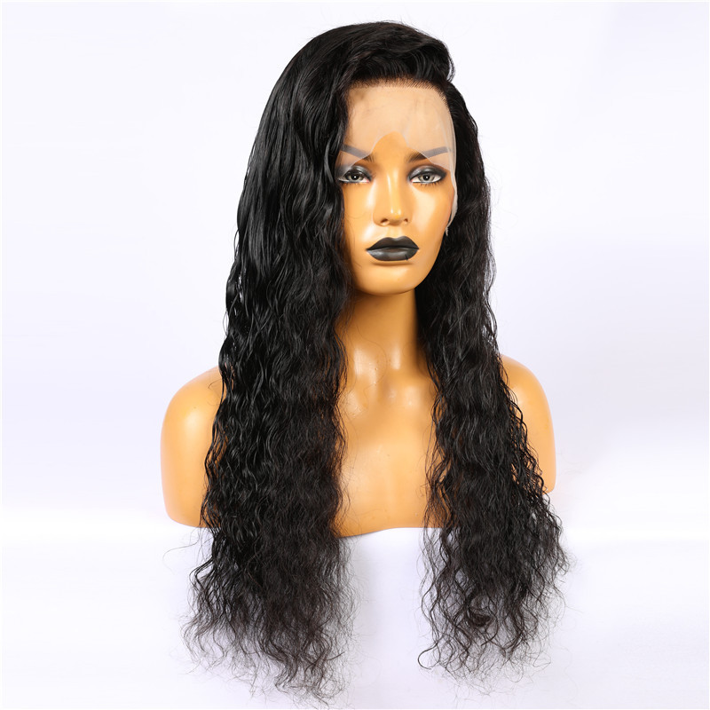 Fast delivery Natural color Mongolian human hair full lace wigs