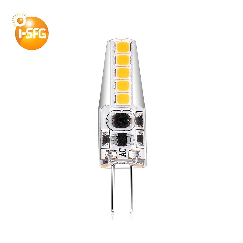 New G4 Led Ac Dc 12V SMD2835 Candle Lamp Mini Bulb G4 Office Silica Gel Switch Socket Candle Lights Led Bulb 4 Face -25 - 55 80