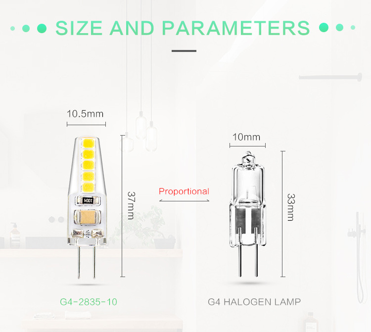 G4led energy-saving bulb replacement halogen lamp G4led corn lamp 2835 patch silicone lamp beads 220V