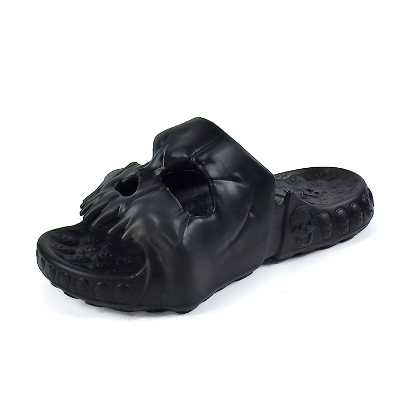 Men Slippers 2023 Skull Design Summer Outdoor Fun Novelty Slide Thick Sole Platform Non-slip Women Sandal Skull Slides