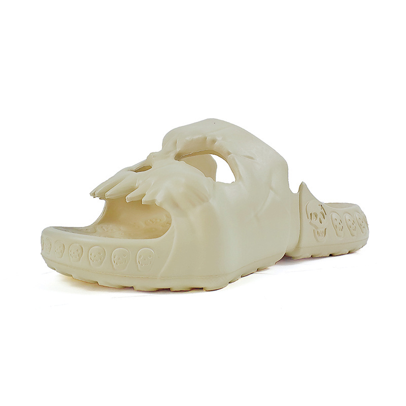 Men Slippers 2023 Skull Design Summer Outdoor Fun Novelty Slide Thick Sole Platform Non-slip Women Sandal Skull Slides