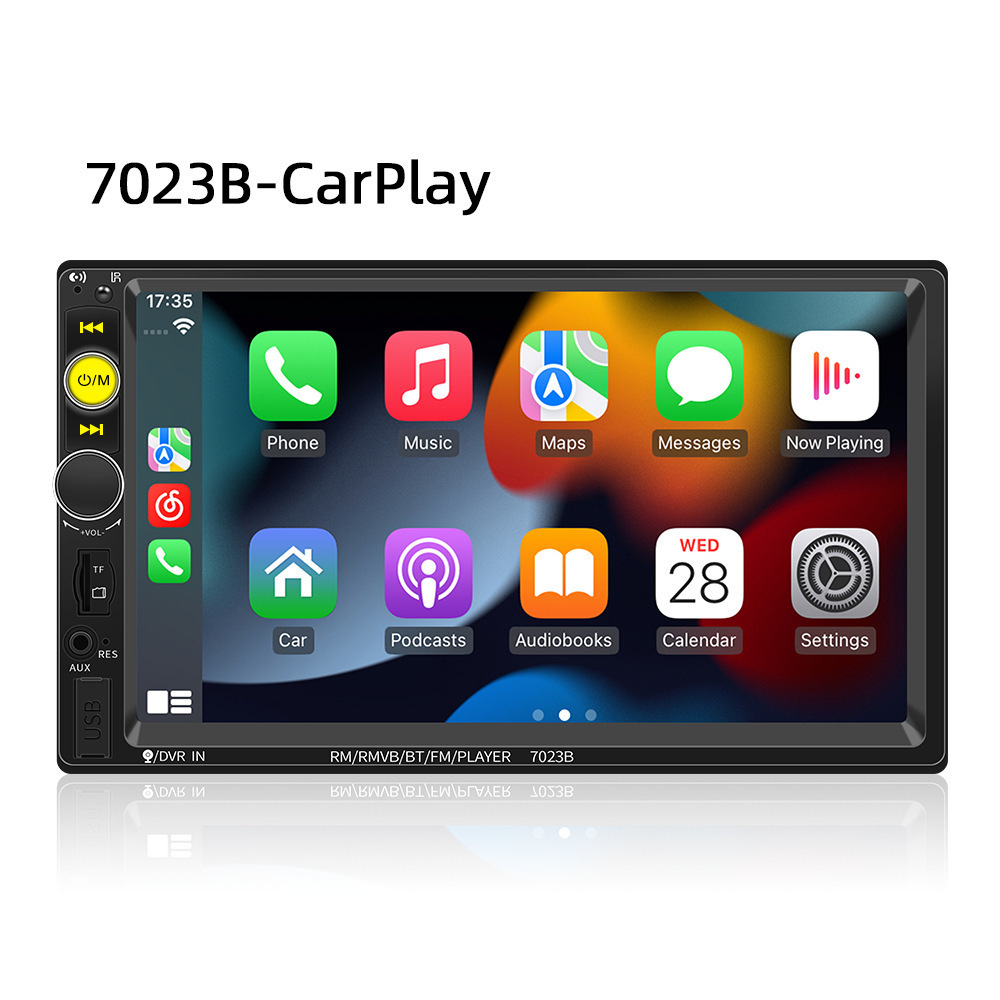 7-inch car MP4/MP5 player Bluetooth hands-free FM card insertion power amplifier radio reverse priority 7023b