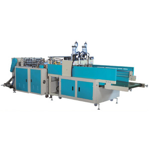 Shunfeng High Speed Two Line Heat Sealing Heat Cutting Automatic Plastic T-shirt Bag Making Machine Price