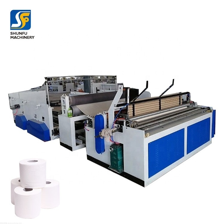 Low cost semi-auto small paper roll slitting rewinding machine used toilet paper machine rewinder machine