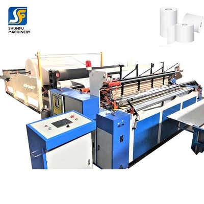 Low cost semi-auto small paper roll slitting rewinding machine used toilet paper machine rewinder machine