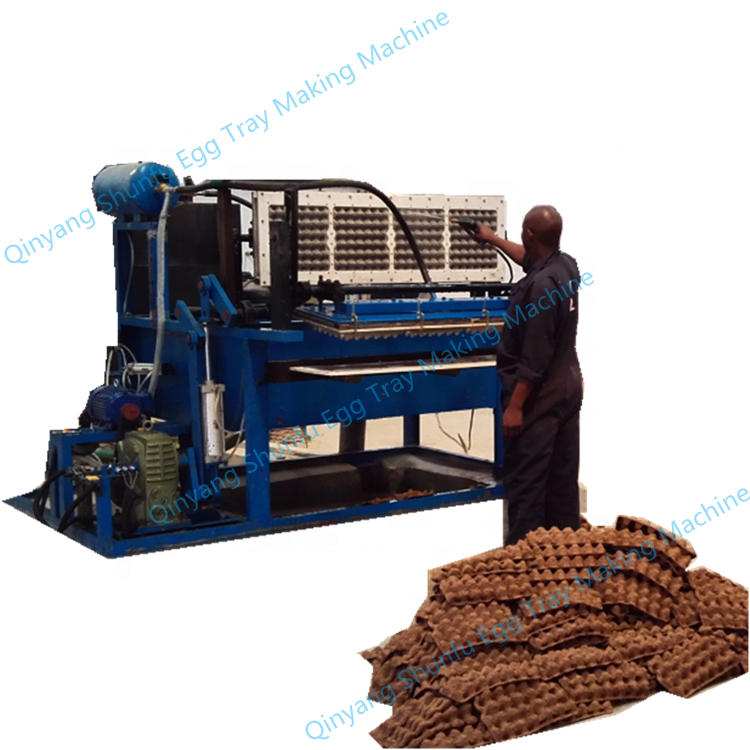 Energy Saving Egg Tray Production Line, Small Capacity Rotary Type Egg Box Making Machine