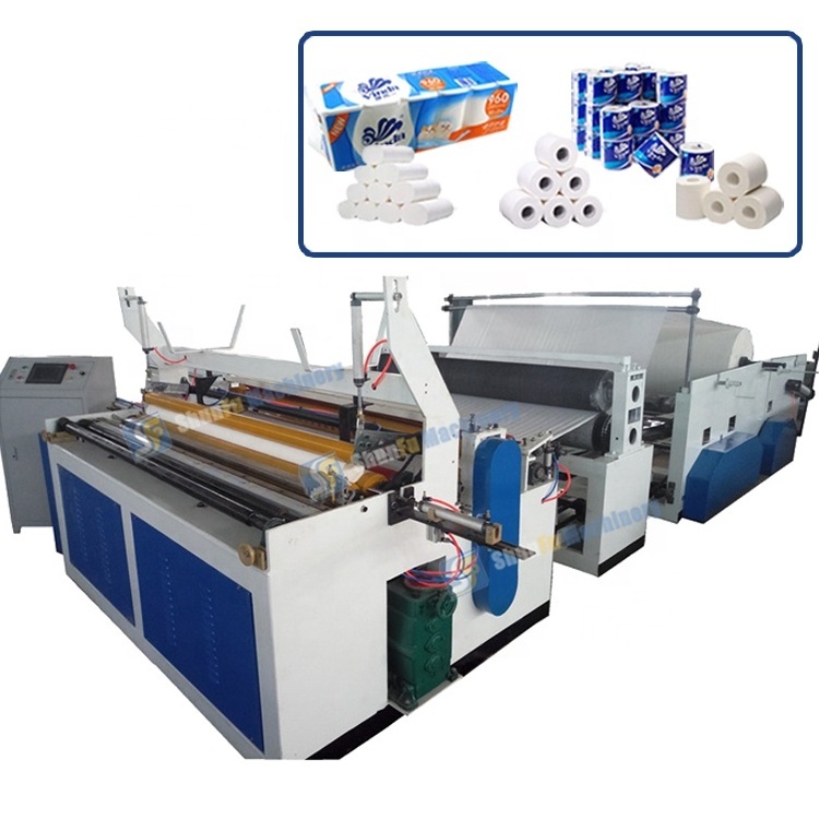 small manual tissue toilet paper roll slitting and rewinding sealing machine