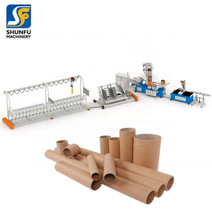 2/4 Heads Automatic Parallel Paper Tube Making Machine with Paper Tube Cutter