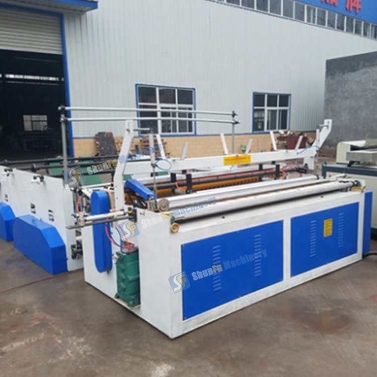 small manual tissue toilet paper roll slitting and rewinding sealing machine