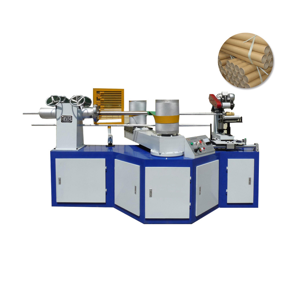 2/4 Heads Automatic Parallel Paper Tube Making Machine with Paper Tube Cutter