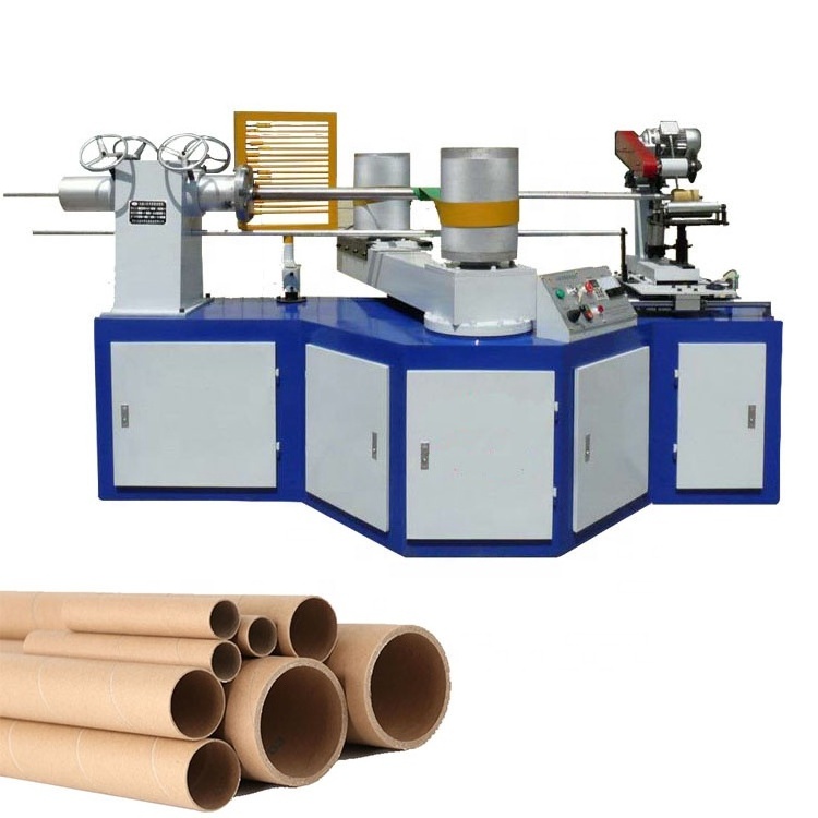 machine to stick paper tubes automatic parallel spiral paper tube rolling toilet core curling machine