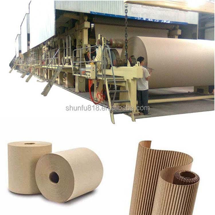 Old Carton Cardboard recycling plant/kraft paper machine with easy to operate