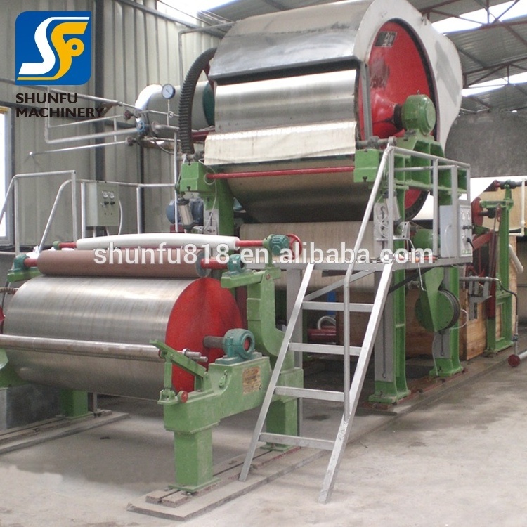 Waste paper recycling equipment/tissue roll making machine price/toilet tissue manufacturing machine