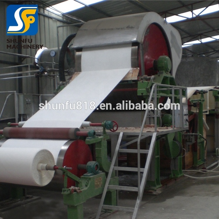 Waste paper recycling equipment/tissue roll making machine price/toilet tissue manufacturing machine