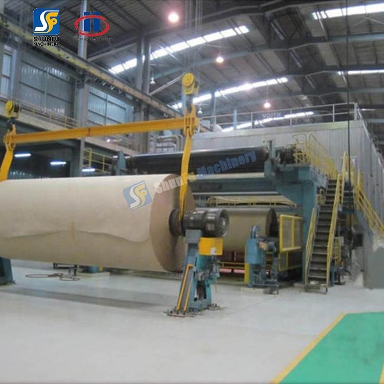 full set kraft paper machine line from waste paper pulper machine to final paper machine rewinder