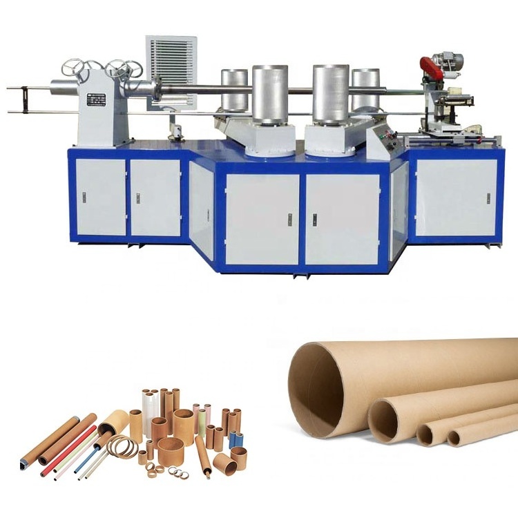 machine for making cardboard paper tube, pencil paper tube winder machine in 3 head with 2 belts