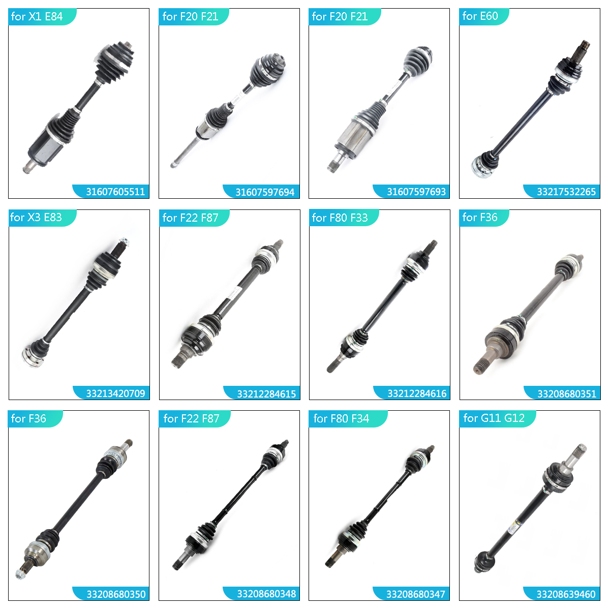 ShungTak Wholesale High Quality Car Auto Parts Front Axle Drive Shaft for Mini Cooper R50 R52 R53 31607574852