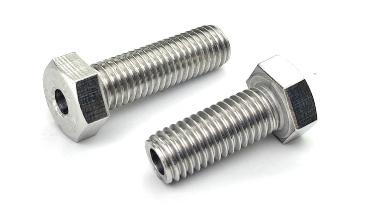 Stainless Steel 304 Hexagon Head Hollow Bolt with Wire Hole In Middle