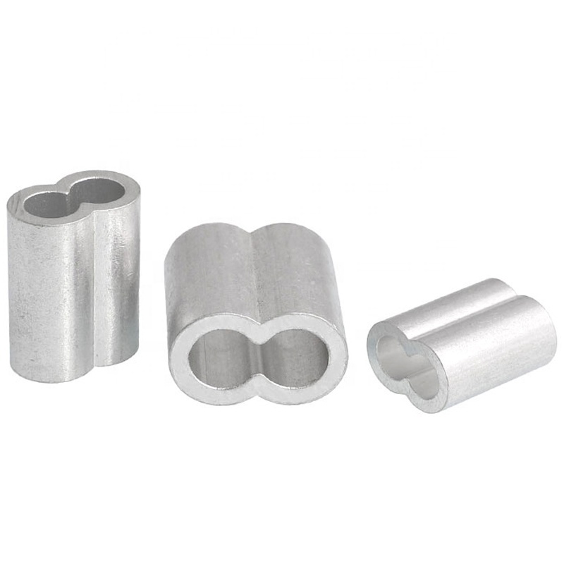 1 - 10mm Aluminum Oval Sleeve For Stainless Steel Wire Rope Swage Clip