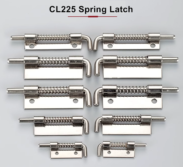 CL225 Stainless Steel 304 Door Lock Bolt Gate Latch Spring Loaded Pin Latch