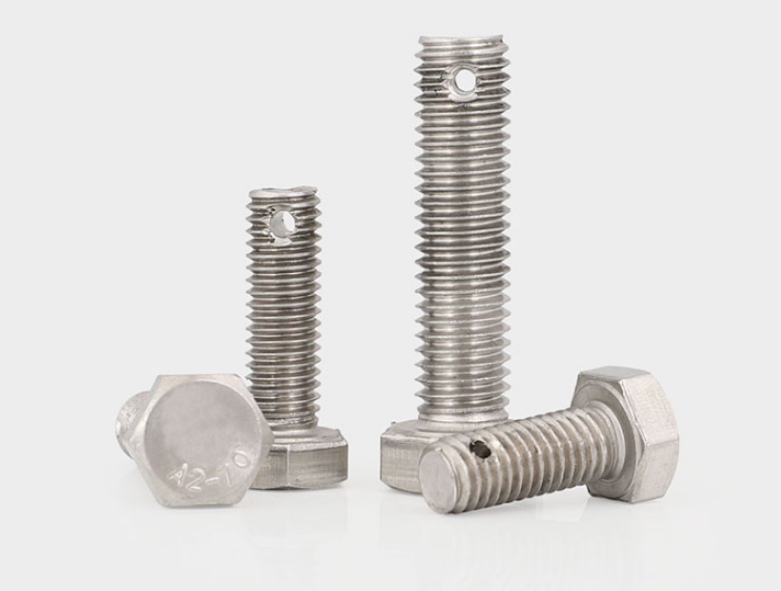 M6-M24 Stainless Steel 304 Hexagon Bolts With Cotter Pin Hole