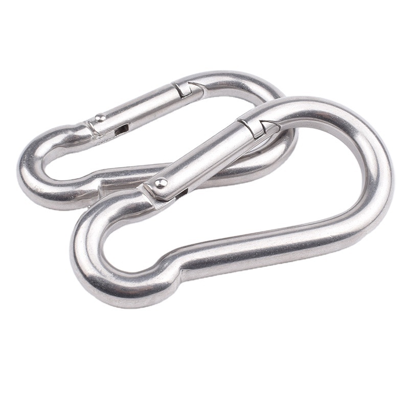 M4 M5 M6 M8 M10 M12 Stainless Steel Spring Snap Hook Key Chain Hook Climbing Carabiner