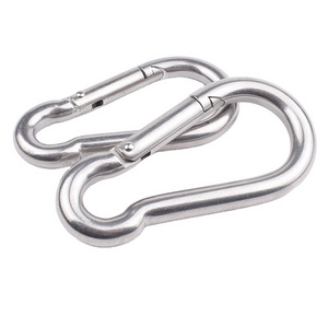 M4 M5 M6 M8 M10 M12 Stainless Steel Spring Snap Hook Key Chain Hook Climbing Carabiner