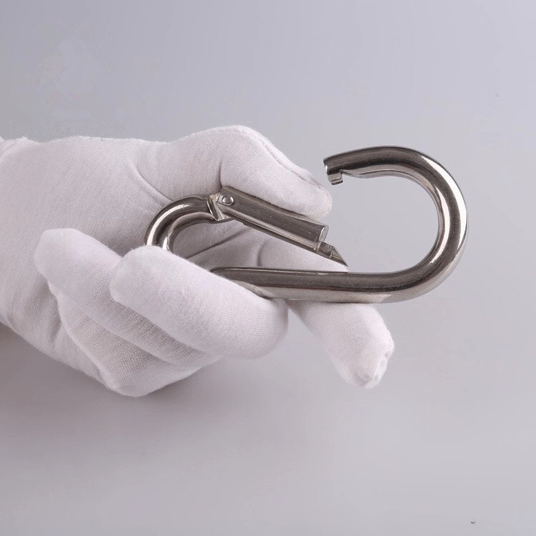 M4 M5 M6 M8 M10 M12 Stainless Steel Spring Snap Hook Key Chain Hook Climbing Carabiner