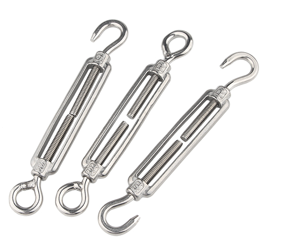 M4 M5 M6 M8-M16 Stainless Steel 304 OC Eye Turnbuckle Hook For Wire Rope Tension Sun Shade Tent