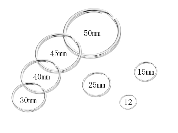 12mm - 38mm Stainless Steel 304  O Ring Keyring Round Split Ring Key Rings