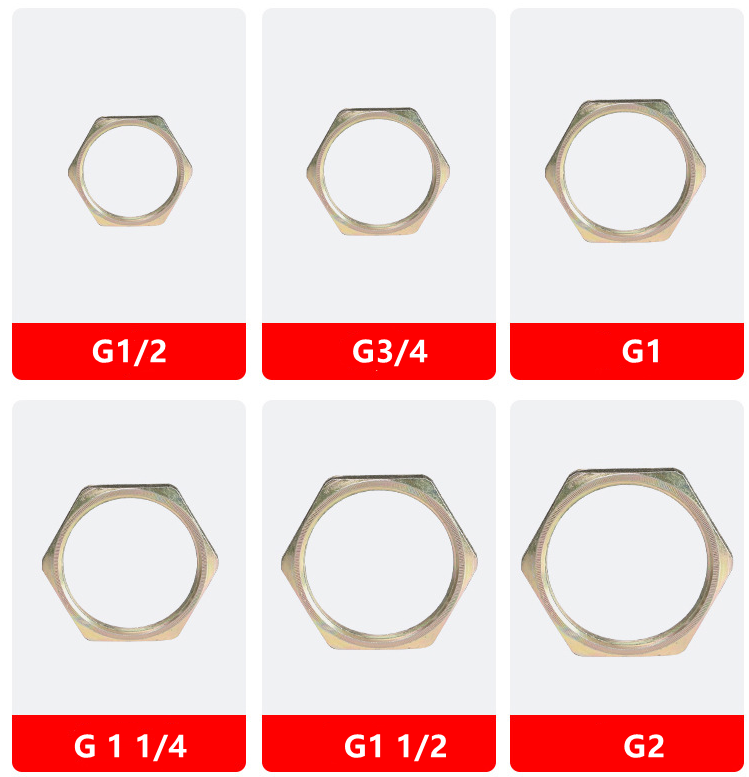 G1/2'' - G4'' Zinc Plated Carbon Steel Thin Hex Lock Nut for Cable Gland