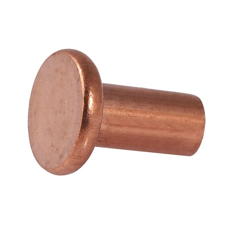 M2-M10 DIN 7338 Type A Copper Flat Head Solid Rivets